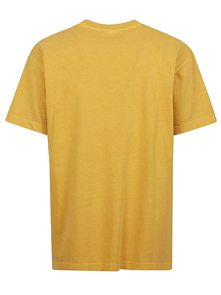 Carhartt WIP Vista Cotton T Shirt For Men Durable 100 Percent Cotton Front Logo Yellow