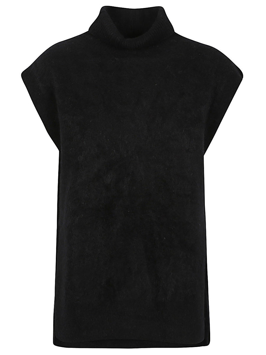Ct Plage Cashmere High Neck Vest for Women Luxurious Warmth and Versatile Layering Essential
