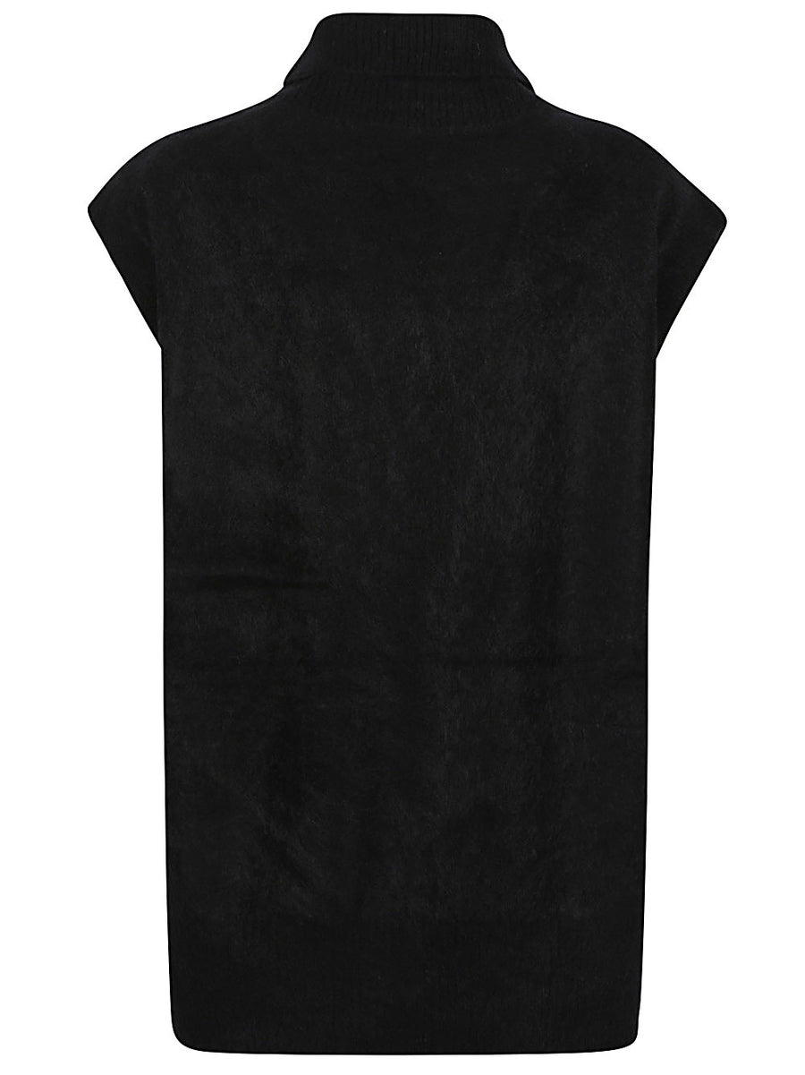 Ct Plage Cashmere High Neck Vest for Women Luxurious Warmth and Versatile Layering Essential
