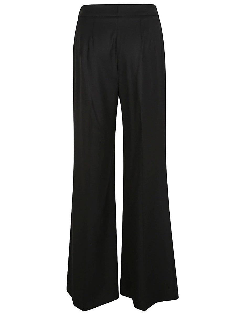 Via Masini 80 Wool Blend Trousers For Women High Waist Tailored Office Wear Fall Winter Luxurious