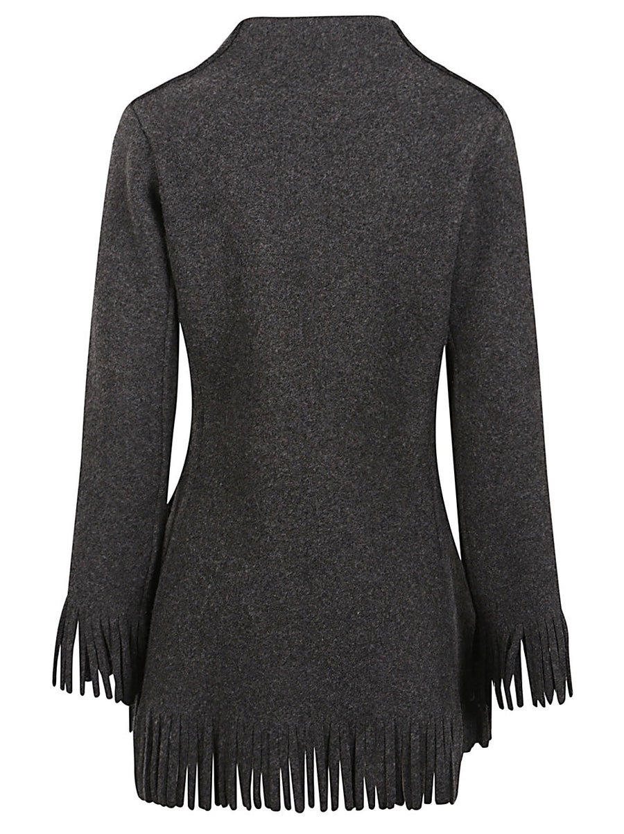 Malin Franke Wool Cashmere Jacket For Women Refined Warmth With Fringe Detailing Quiet Luxury