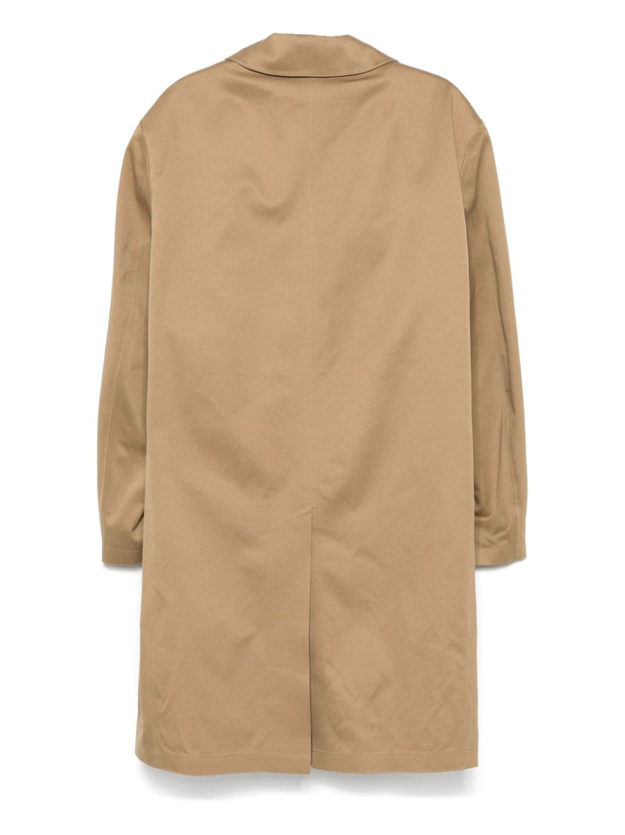 Saint Laurent Trench Coat Timeless Beige For Men In Cotton Gabardine With Removable Faux Fur Lining