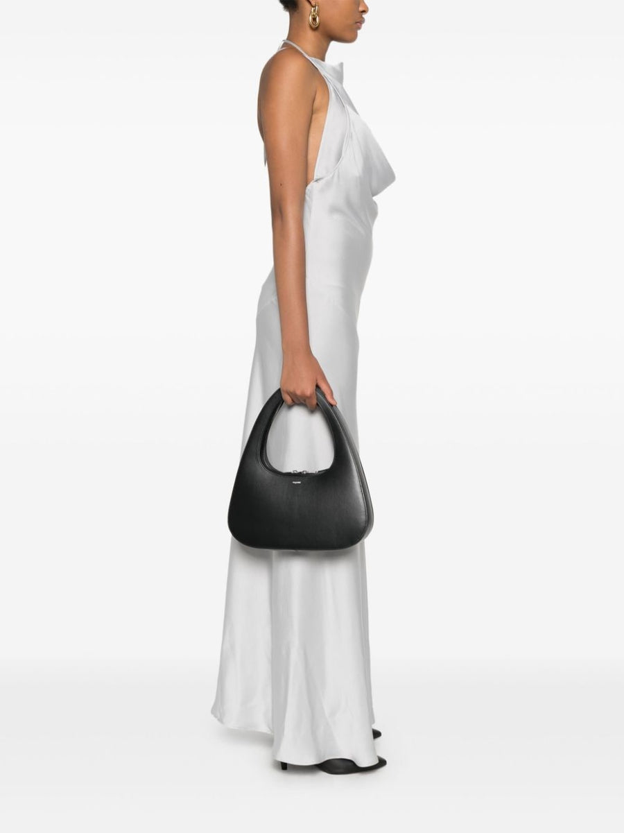Coperni Large Swipe Tote Bag Black Calf Leather Top Zip Cutout Handle For Modern Women