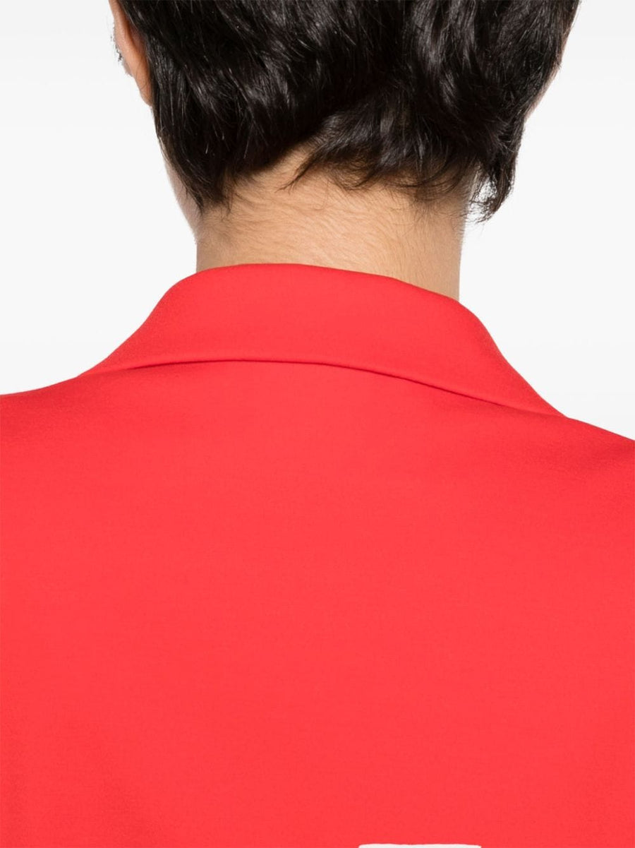 Blazer Harris Wharf London Red Stretch Jersey Single Breasted For Modern Women Versatile Unlined Lightweight