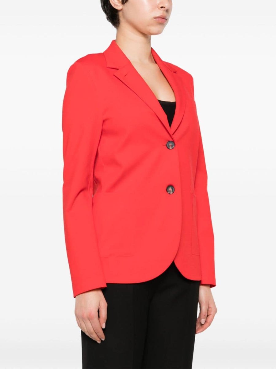 Blazer Harris Wharf London Red Stretch Jersey Single Breasted For Modern Women Versatile Unlined Lightweight