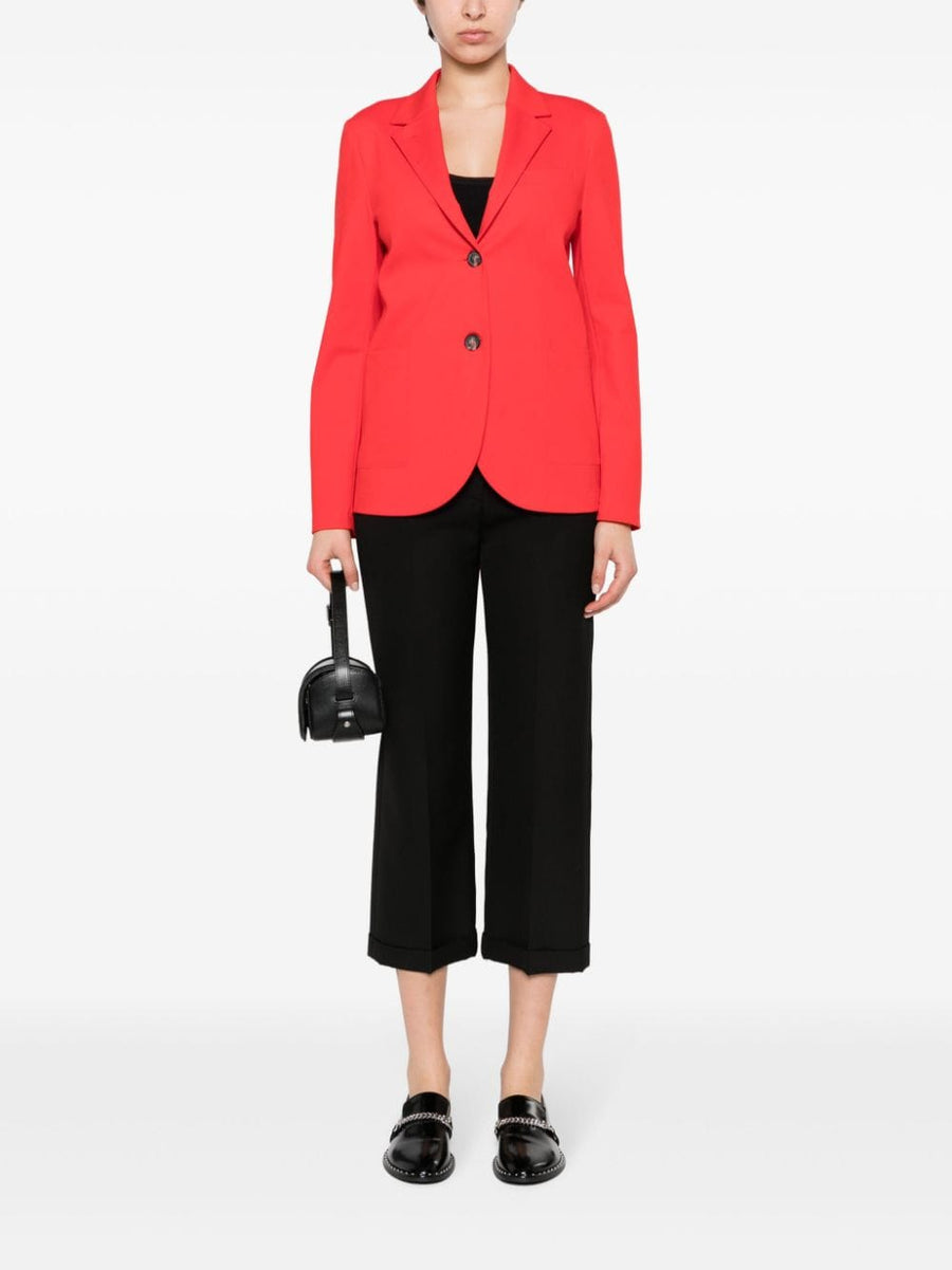 Blazer Harris Wharf London Red Stretch Jersey Single Breasted For Modern Women Versatile Unlined Lightweight