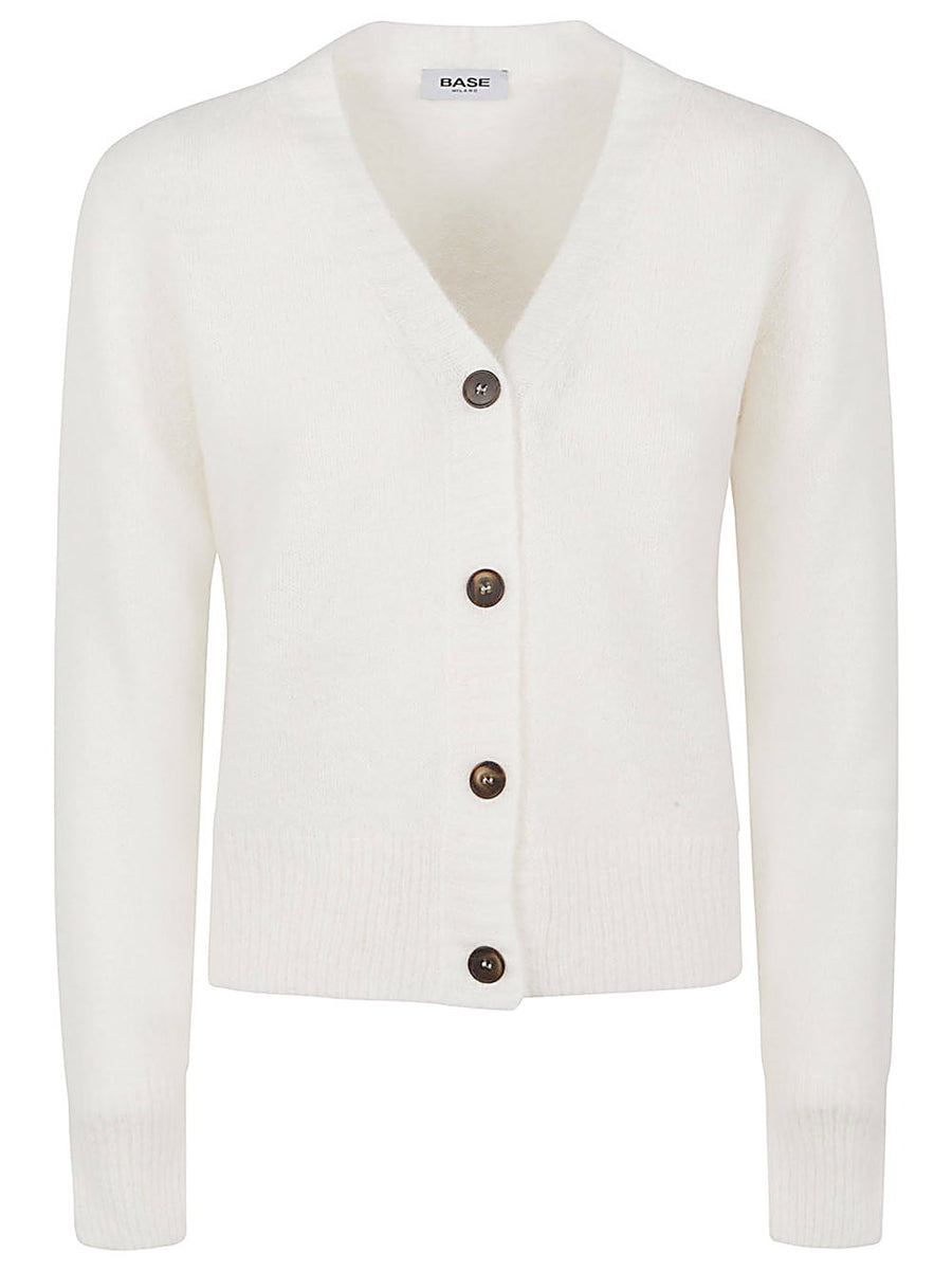 Base Wool Alpaca Blend V-Neck Cardigan For Women Luxurious Everyday Layering Soft Comfortable All-Season Wear