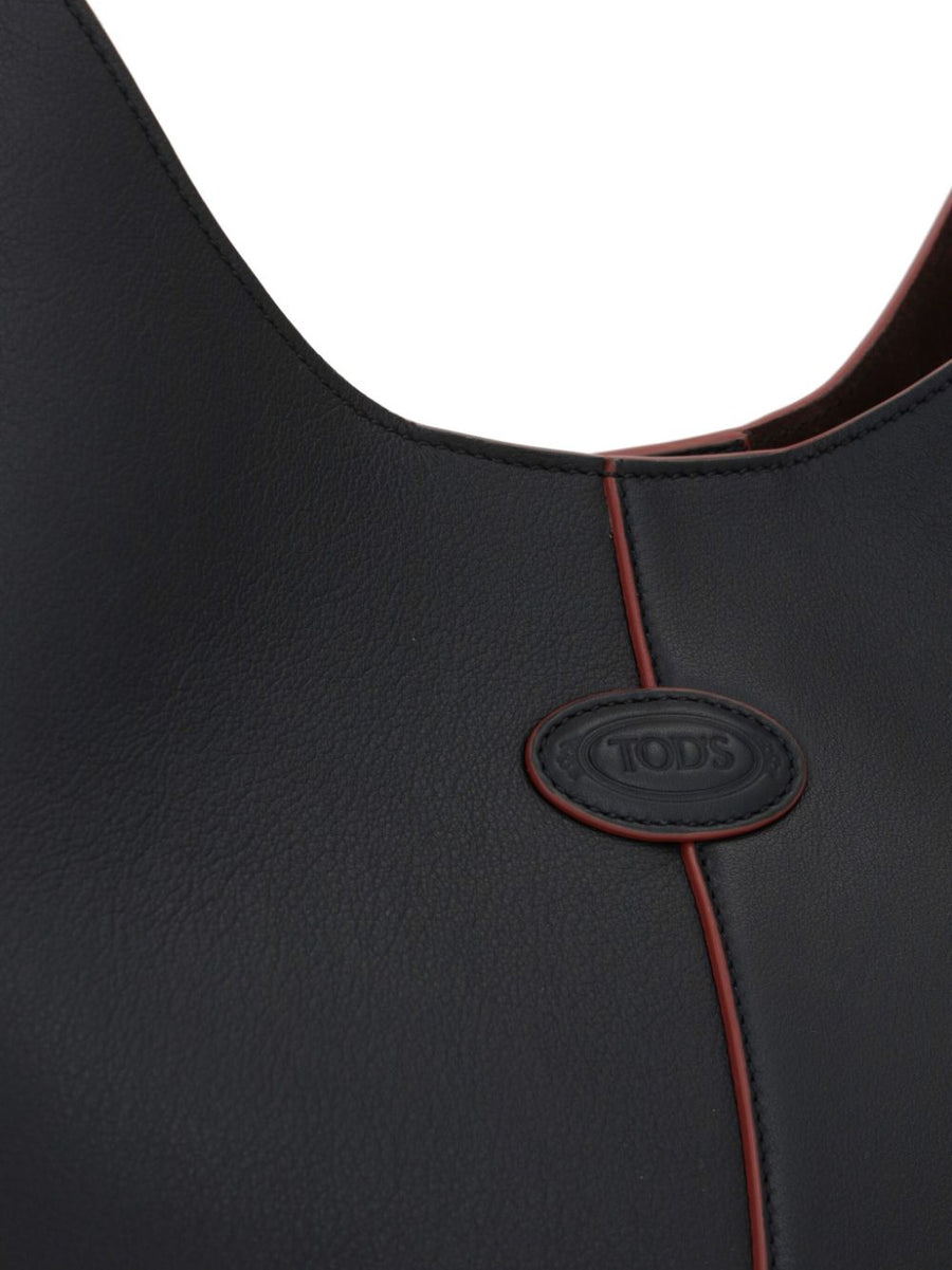 Tod's Small Hobo Leather Bag For Women Elegant Compact Shoulder Bag With Adjustable Strap And Removable Pouch