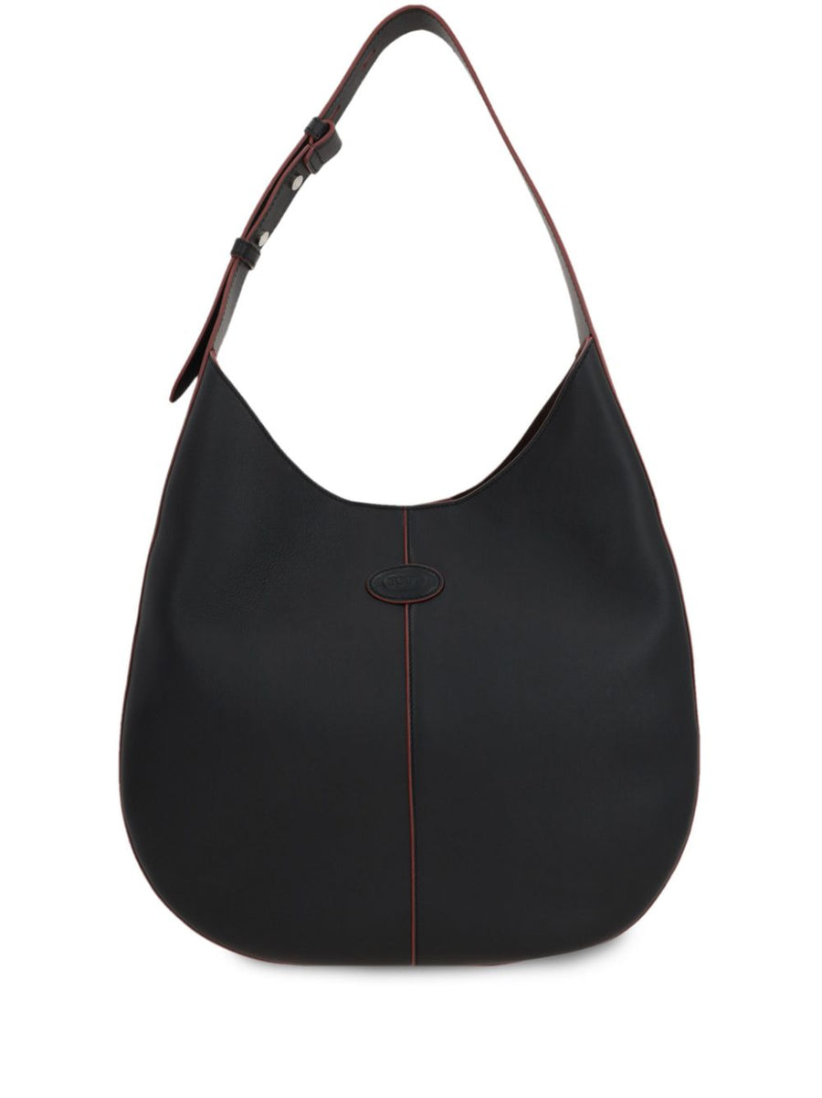 Tod's Small Hobo Leather Bag For Women Elegant Compact Shoulder Bag With Adjustable Strap And Removable Pouch