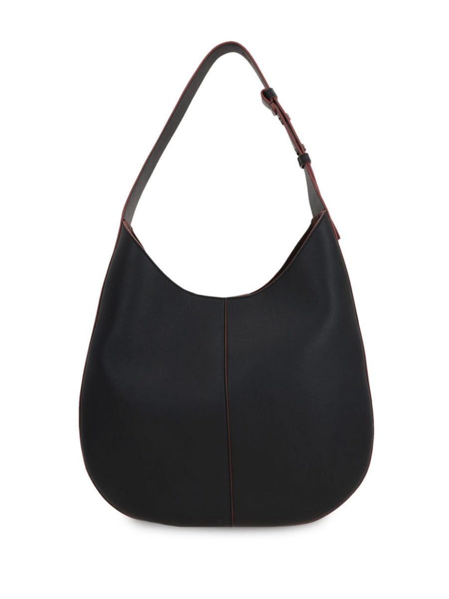 Tod's Small Hobo Leather Bag For Women Elegant Compact Shoulder Bag With Adjustable Strap And Removable Pouch