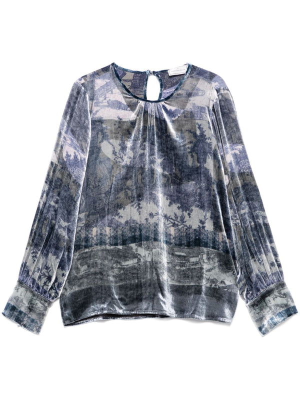 Pierre Louis Mascia Silk printed blouse