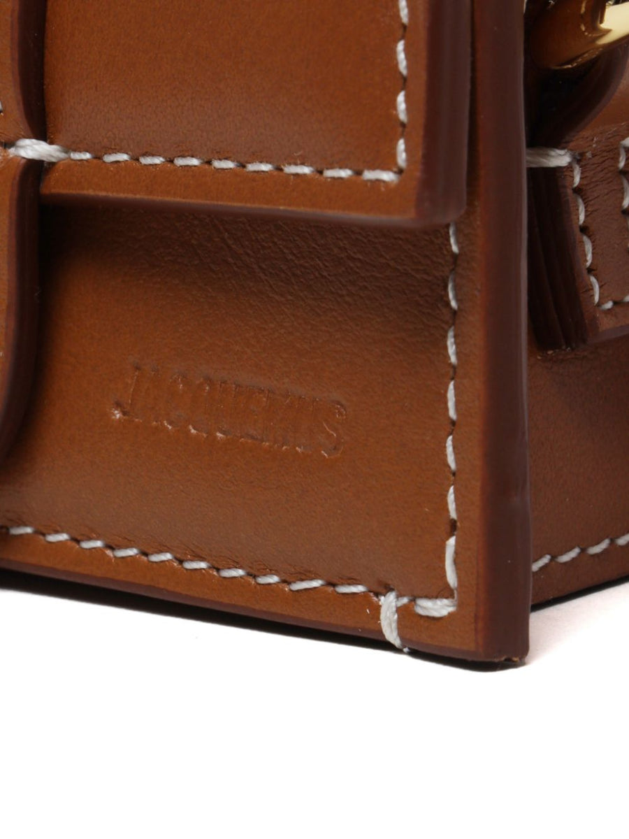 Jacquemus Bambino Flap Clutch Calf Leather Light Brown Compact Evening Bag For Women