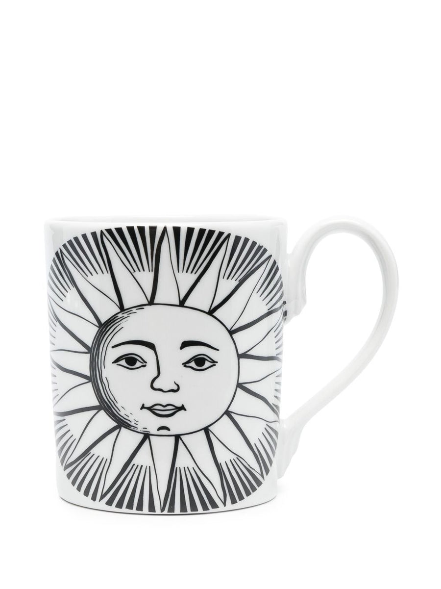 Fornasetti Sun Mug Hand Decorated Porcelain Collectible For Women Luxury Gift For Design Lovers
