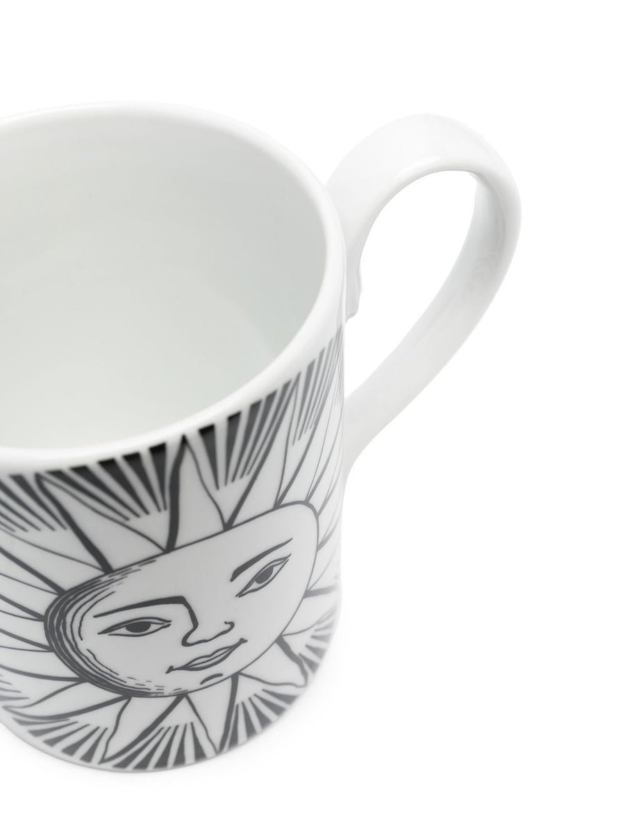 Fornasetti Sun Mug Hand Decorated Porcelain Collectible For Women Luxury Gift For Design Lovers