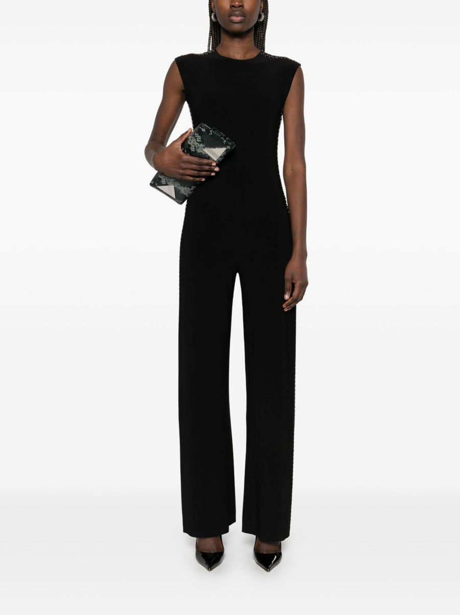 Norma Kamali Studded Long Jumpsuit For Women Bold Evening Wear With Comfortable Stretch