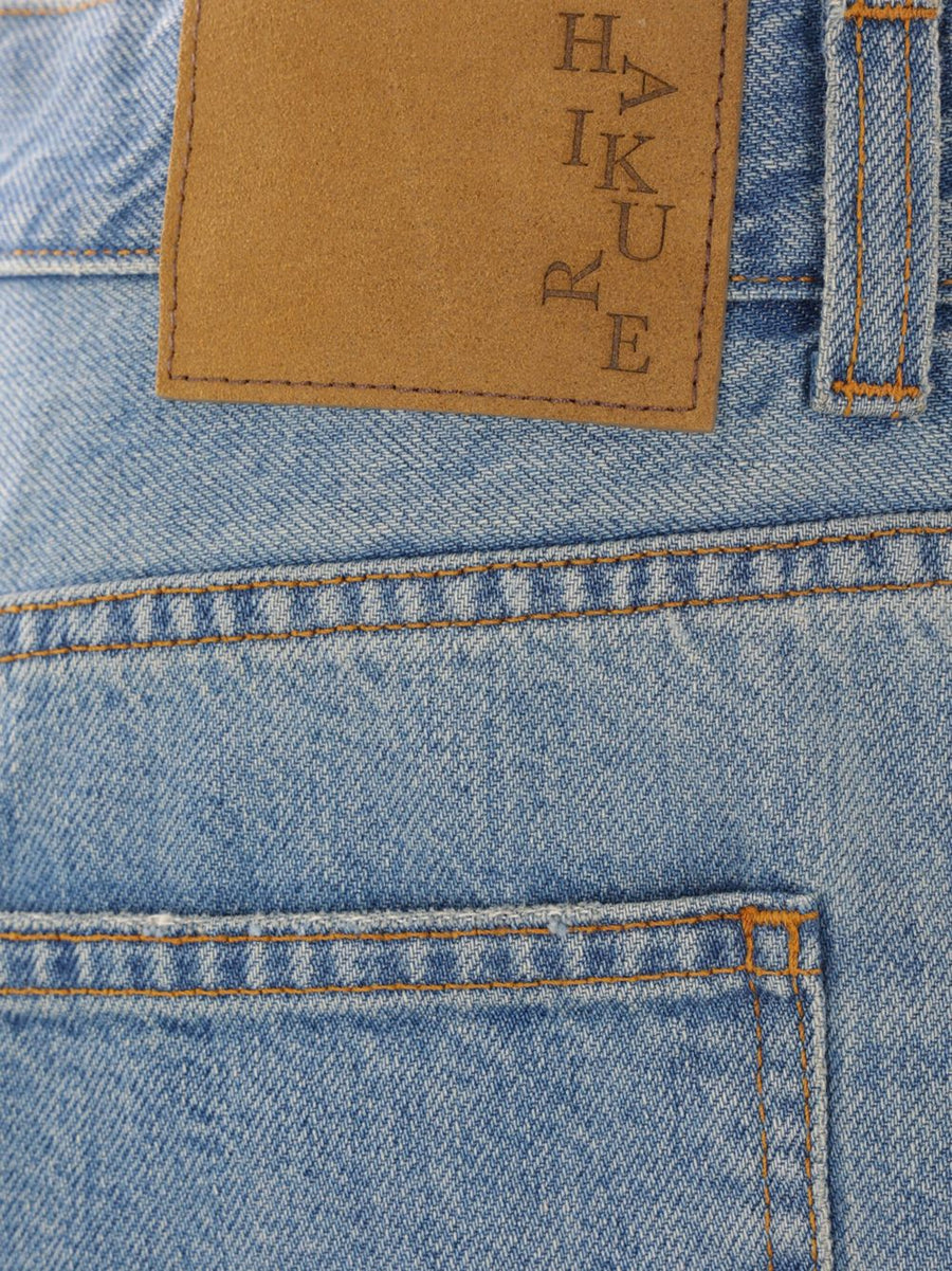 Haikure Winona Wide-Leg Jeans For Women Powder Blue Front Button Five-Pocket Denim Cotton Lyocell Blend