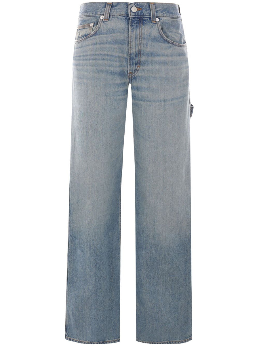 Haikure Winona Wide-Leg Jeans For Women Powder Blue Front Button Five-Pocket Denim Cotton Lyocell Blend