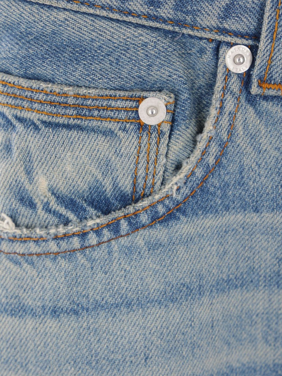 Haikure Winona Wide-Leg Jeans For Women Powder Blue Front Button Five-Pocket Denim Cotton Lyocell Blend