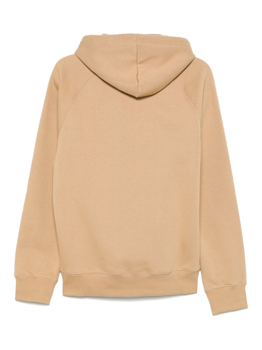 Carhartt WIP Pre Hoodie Brown Cotton Blend Sweatshirt For Everyday Streetwear Men