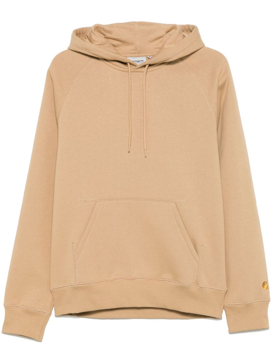 Carhartt WIP Pre Hoodie Brown Cotton Blend Sweatshirt For Everyday Streetwear Men