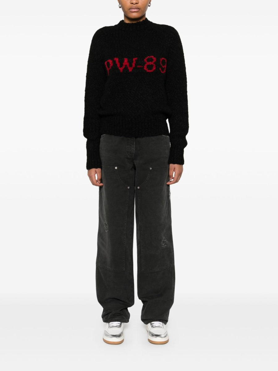 Golden Goose Jeans Women Black Distressed Patch Detailing Front Patch Look Luxurious