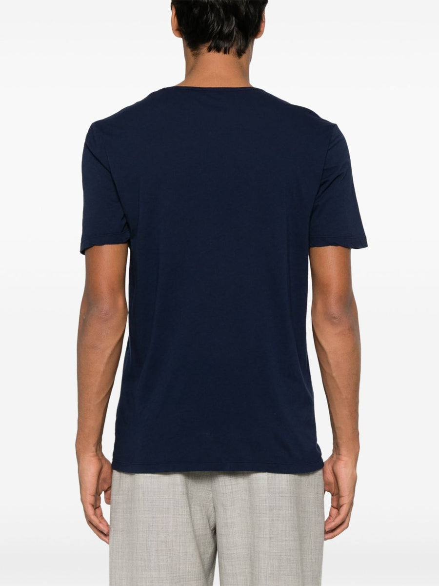Hartford Cotton T Shirt For Men Navy True To Size Crew Neck Everyday Comfort Premium Everyday Wear