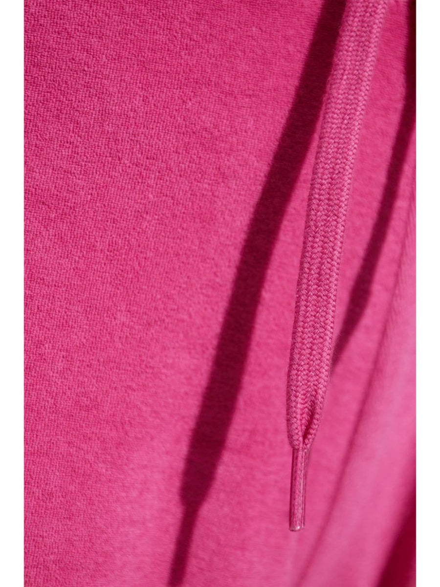Balenciaga Pink Velvet Drawstring Track Pants For Women Luxurious Cotton Blend Velvet Finish Premium Streetwear