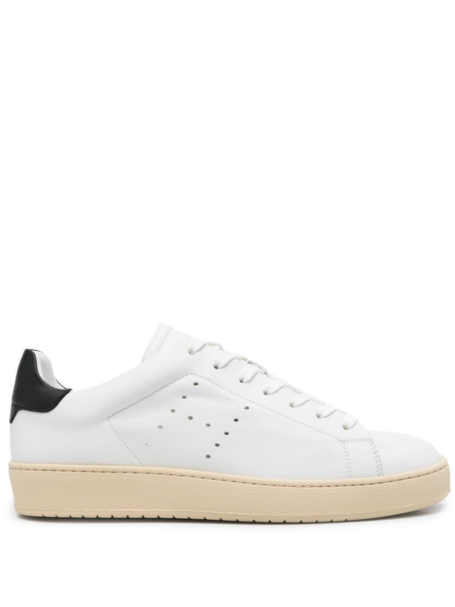 Hogan H672 Pre Sneakers For Men Luxury Calf Leather Front Lace Up Signature Logo Tongue