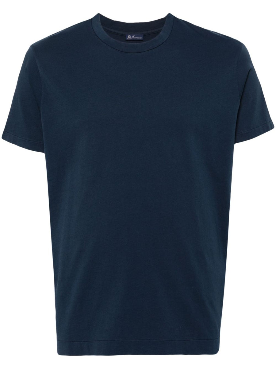 Finamore 1925 Napoli Cotton T Shirt Navy For Men Premium Jersey Tee Everyday Essential