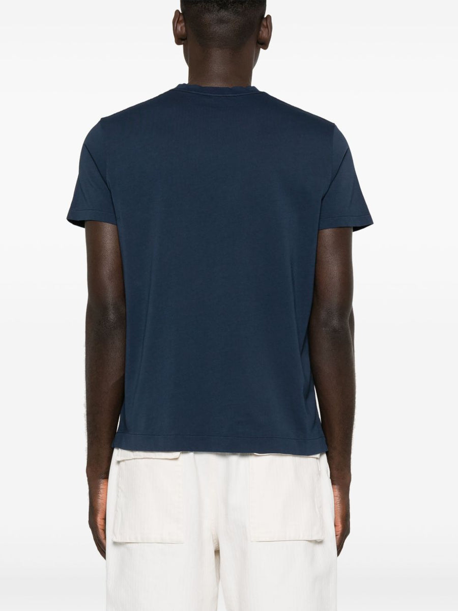 Finamore 1925 Napoli Cotton T Shirt Navy For Men Premium Jersey Tee Everyday Essential