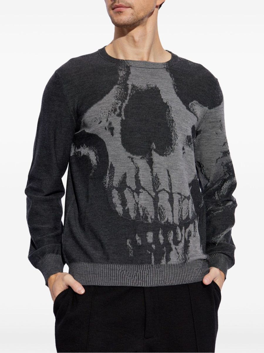 Alexander McQueen Skull Sweater For Men Luxury Wool Knit With Iconic Skull Motif And Cozy Warmth