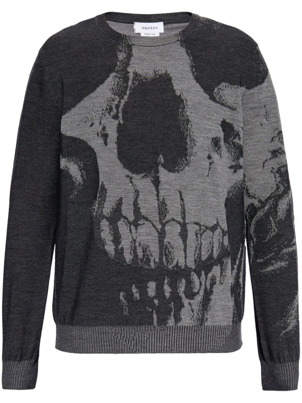 Alexander McQueen Skull Sweater For Men Luxury Wool Knit With Iconic Skull Motif And Cozy Warmth
