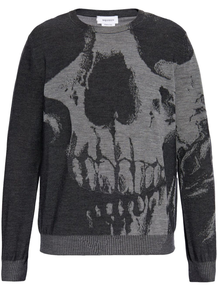 Alexander McQueen Skull Sweater For Men Luxury Wool Knit With Iconic Skull Motif And Cozy Warmth
