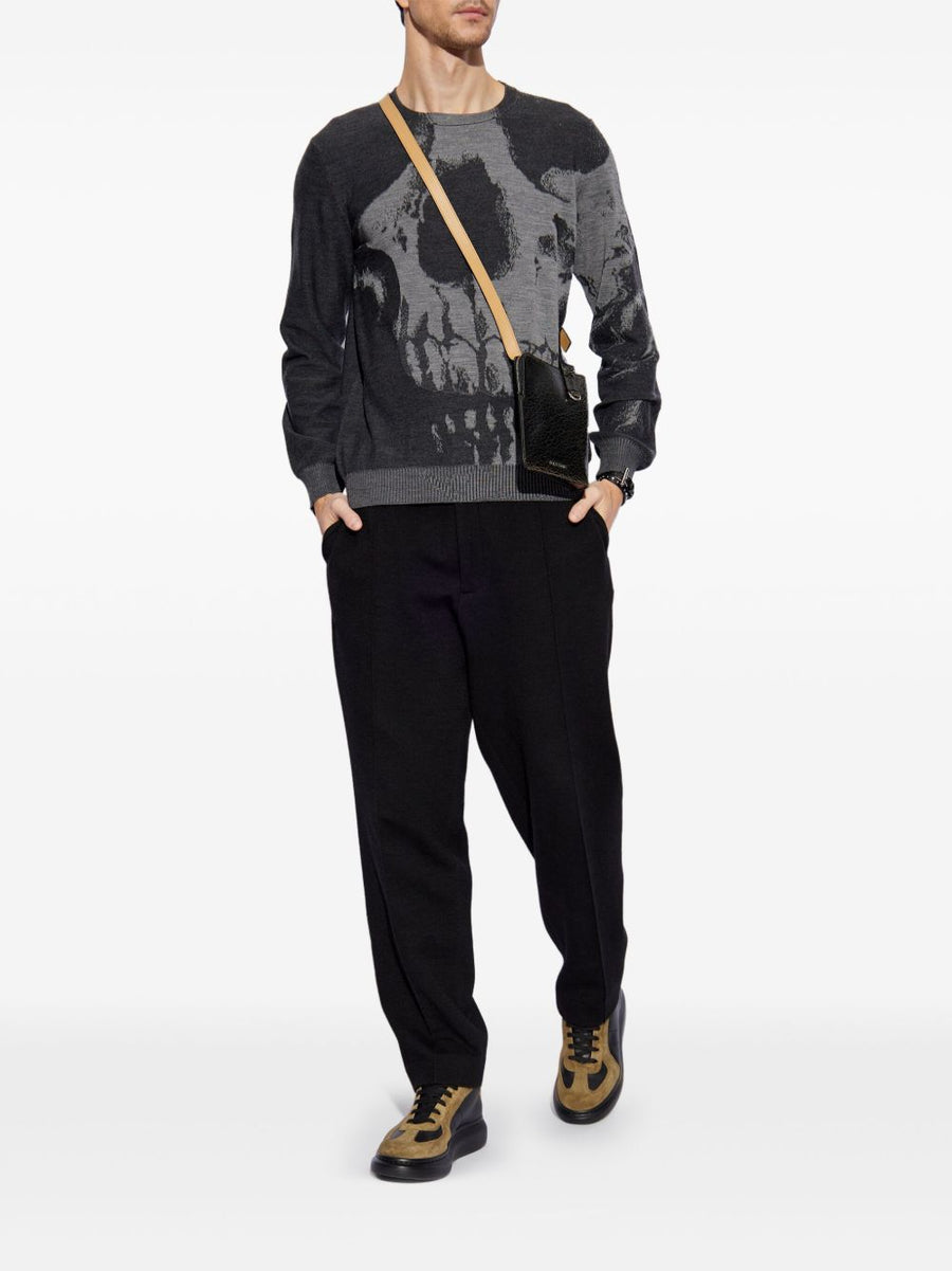 Alexander McQueen Skull Sweater For Men Luxury Wool Knit With Iconic Skull Motif And Cozy Warmth
