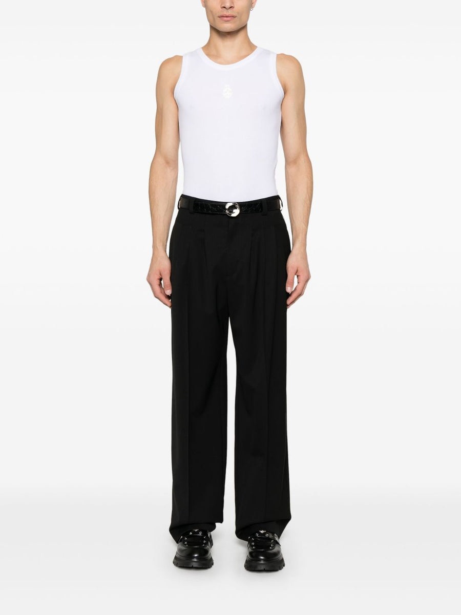 Alexander McQueen Skull Embroidered Tank Top For Men Premium Cotton Elastane Blend Streetwear Essential