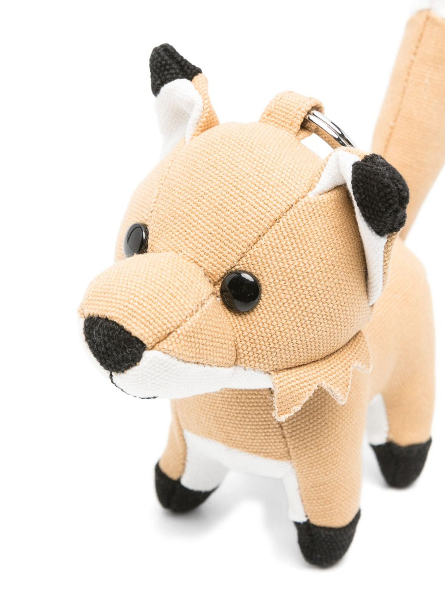 Maison Kitsuné Fox Bag Charm Beige Premium Accessory with Pop-Up Ears for Kitsune Fans