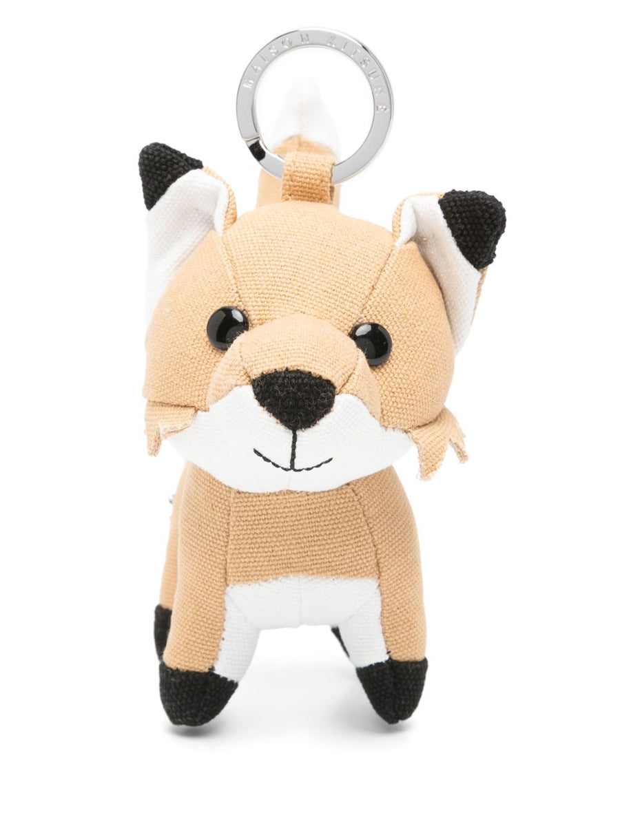 Maison Kitsuné Fox Bag Charm Beige Premium Accessory with Pop-Up Ears for Kitsune Fans