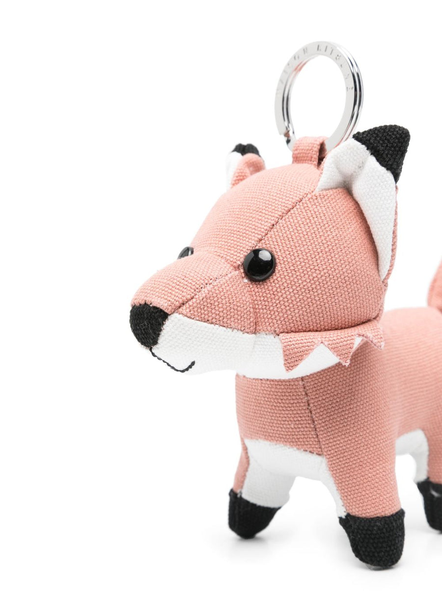 Maison Kitsuné Fox Bag Charm Pink Signature Fox Motif For Women Luxury Accessory