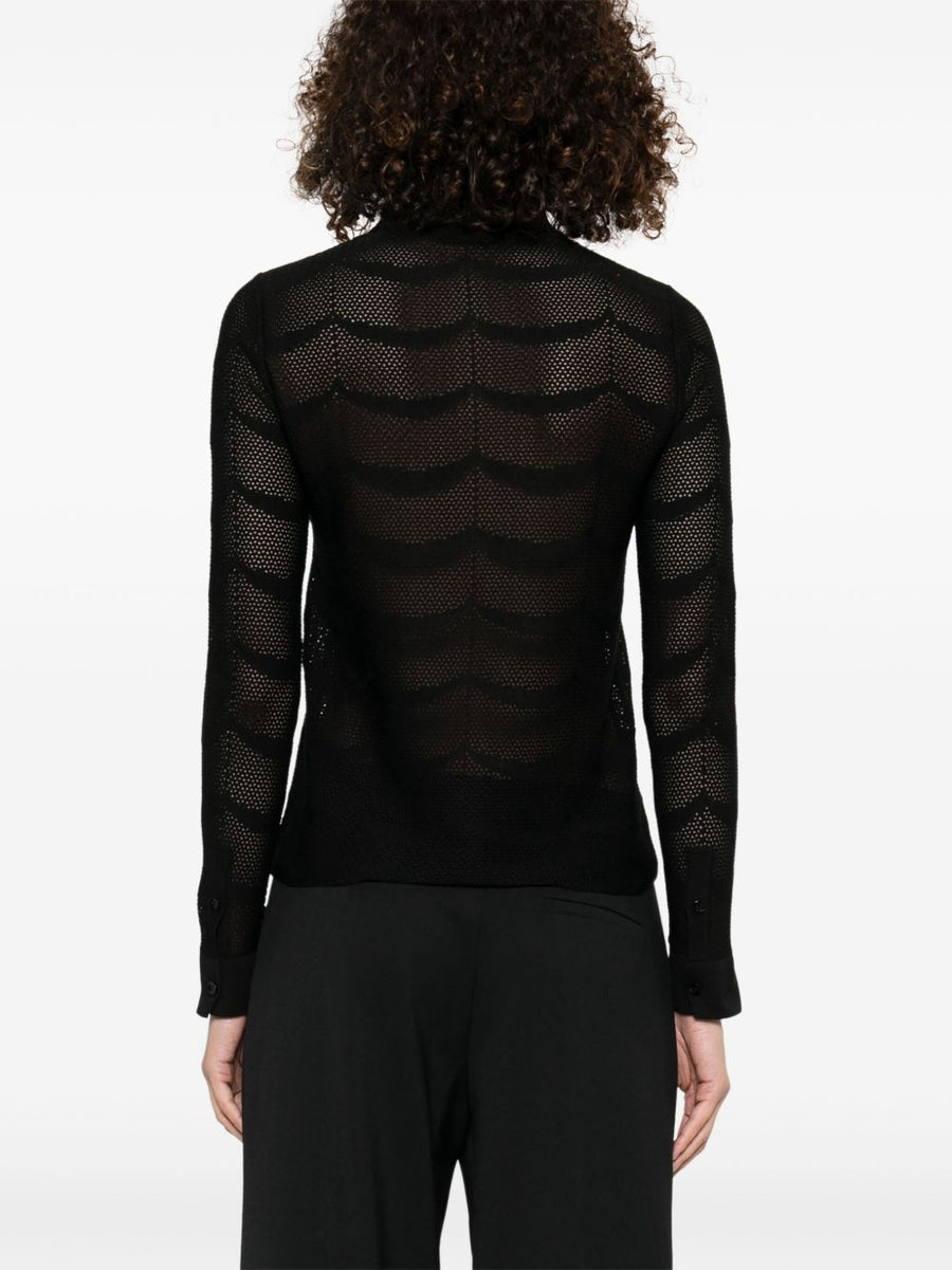 Tom Ford Black Cotton Silk Shirt for Women, Tailored Luxury, Versatile Work to Evening
