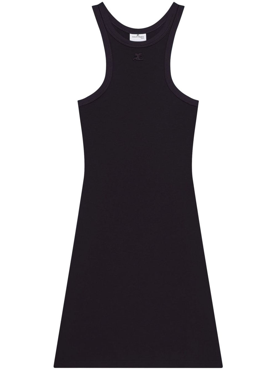 Courrèges Cotton Scuba Dress Lux Chic Sculpted Silhouette For Women With Structured Drape