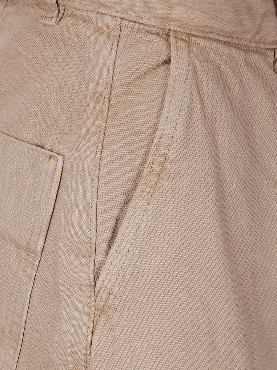Studio Nicholson PRE Straight-Leg Pants For Women Sand Beige Cotton 100 Percent Minimalist Versatile