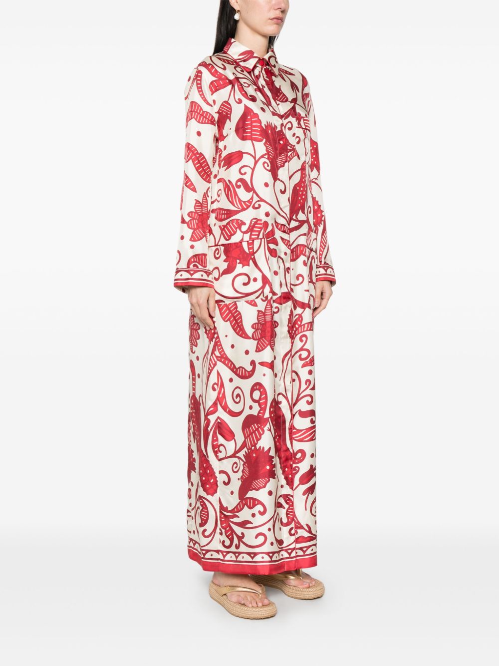 F.R.S . F.R.S. Silk crepe long kaftan dress
