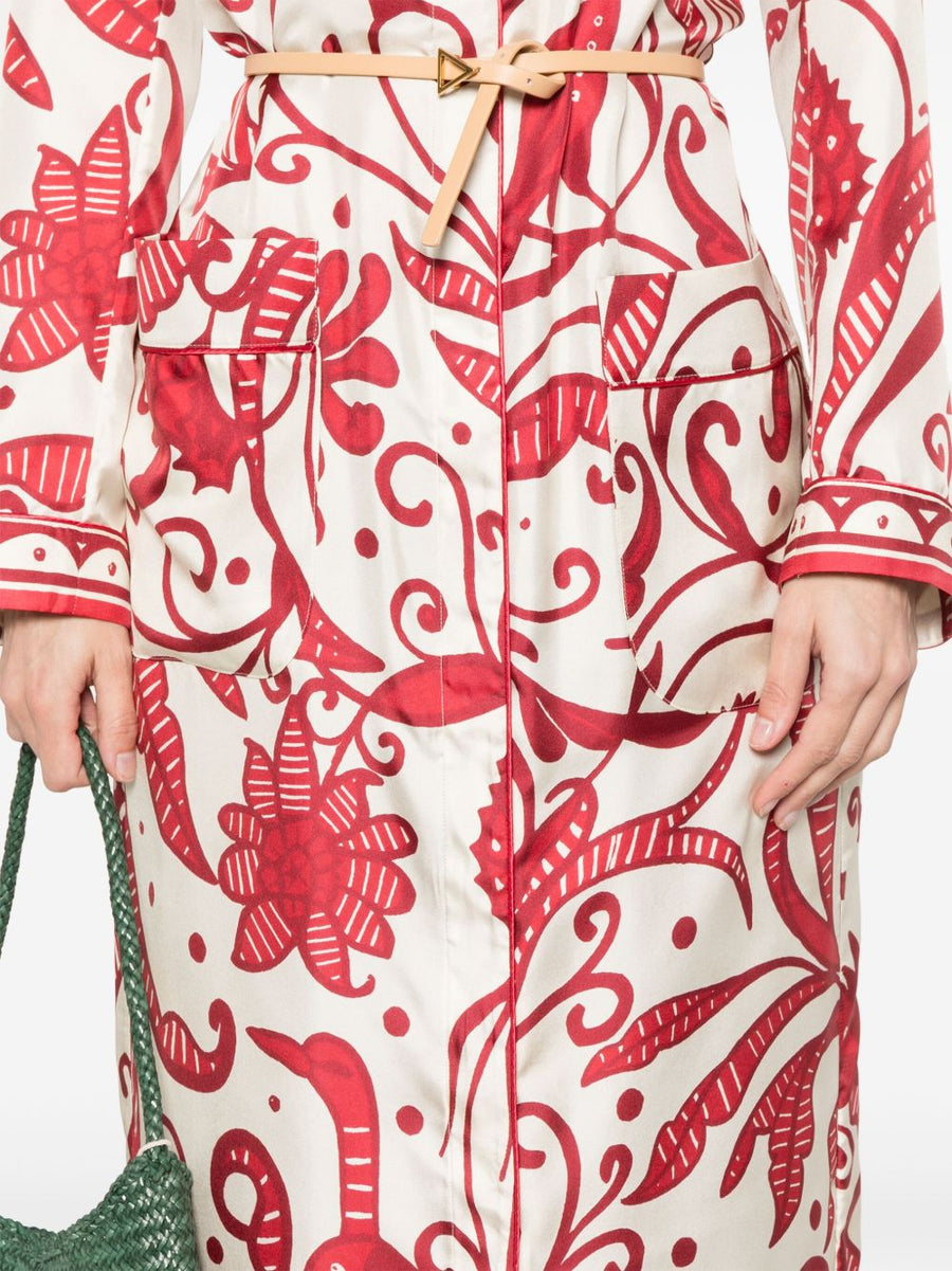 F.R.S. Silk Crepe Long Kaftan Dress For Modern Women - Effortless Day To Night Style