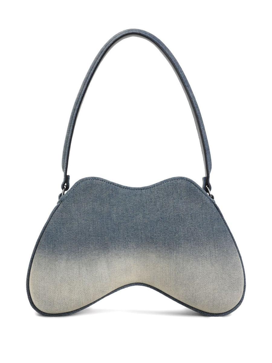 Diesel Double D Denim Shoulder Bag For Women In Clear Blue With Compact Silhouette And Versatile Style