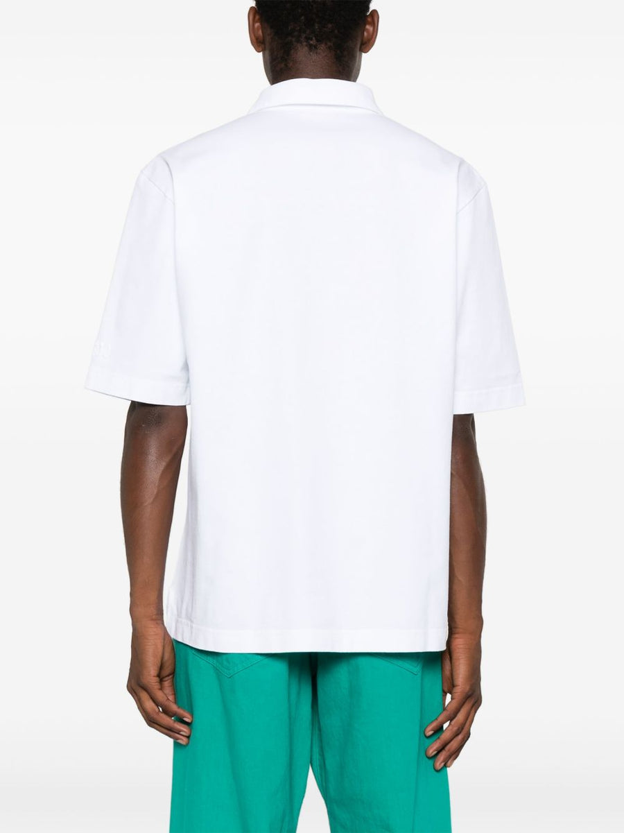 Marni Premium Logo Patch Polo Shirt For Men Organic Cotton