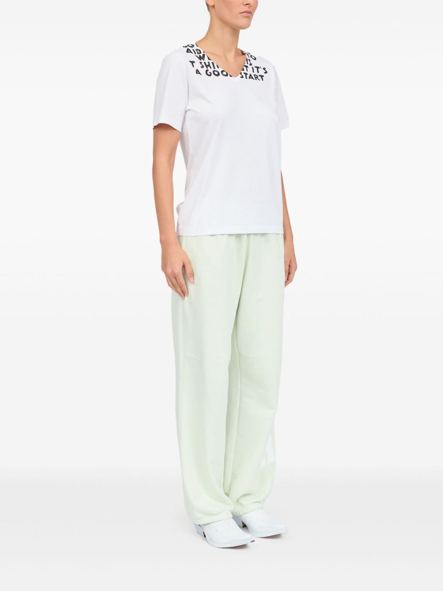 MM6 Maison Margiela Premium Printed Cotton T Shirt For Women With Front And Rear Stamp Graphic