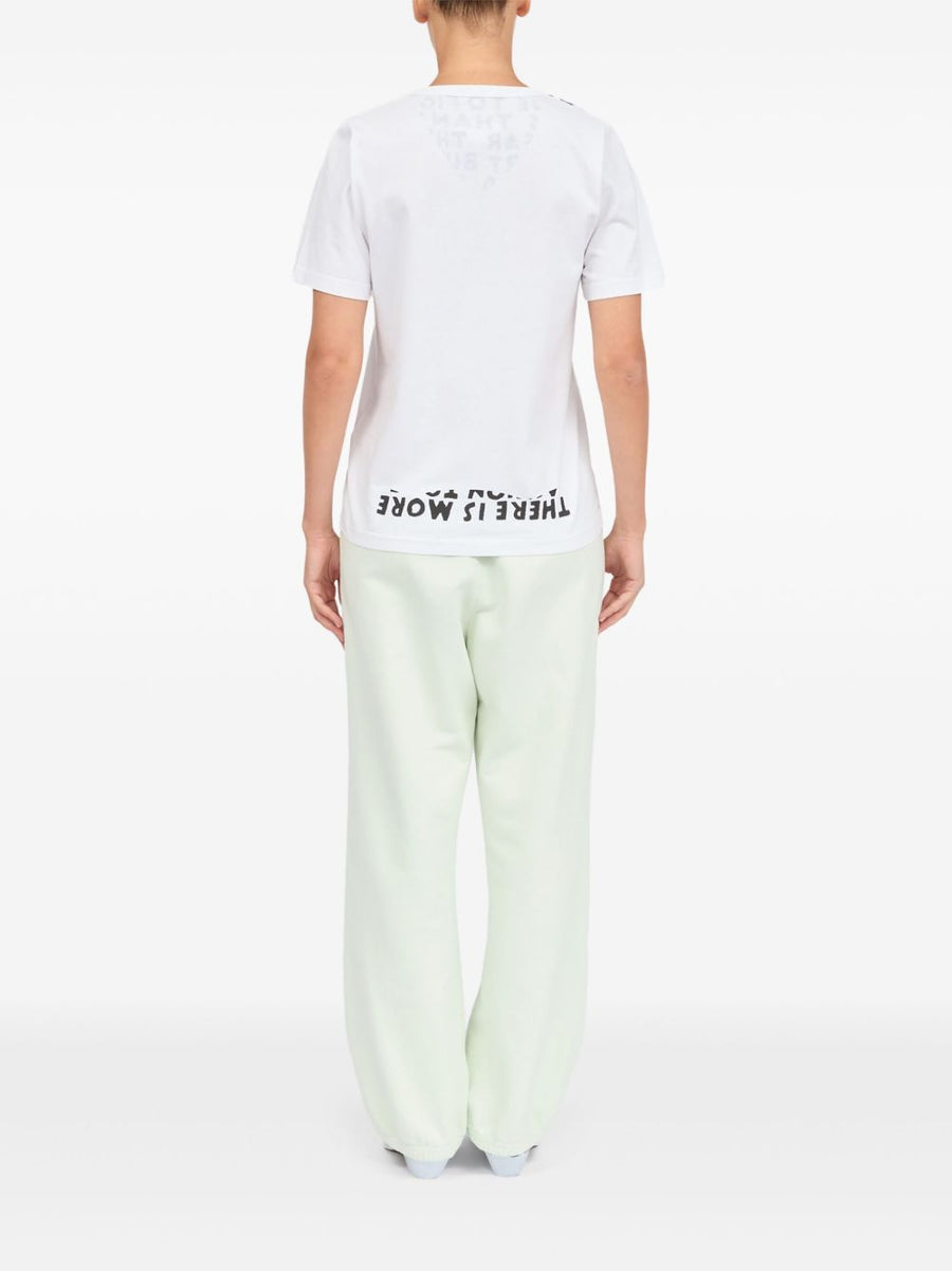 MM6 Maison Margiela Premium Printed Cotton T Shirt For Women With Front And Rear Stamp Graphic