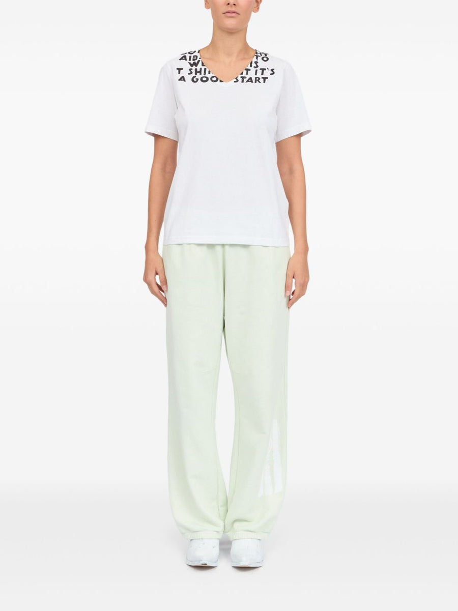 MM6 Maison Margiela Premium Printed Cotton T Shirt For Women With Front And Rear Stamp Graphic