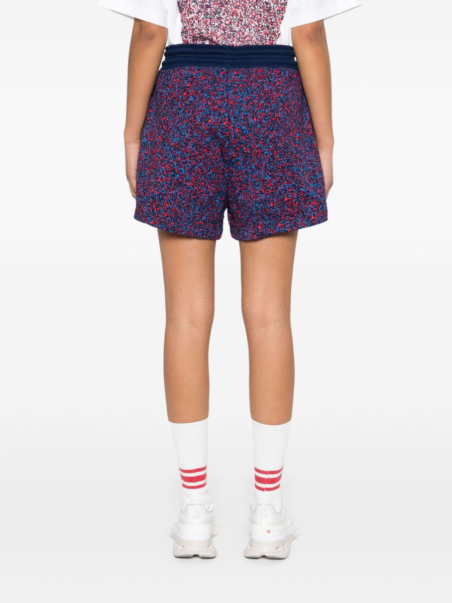 Adidas By Stella McCartney Cotton Shorts For Women Royal Blue With Pockets Drawstring Elastic Waist Comfort