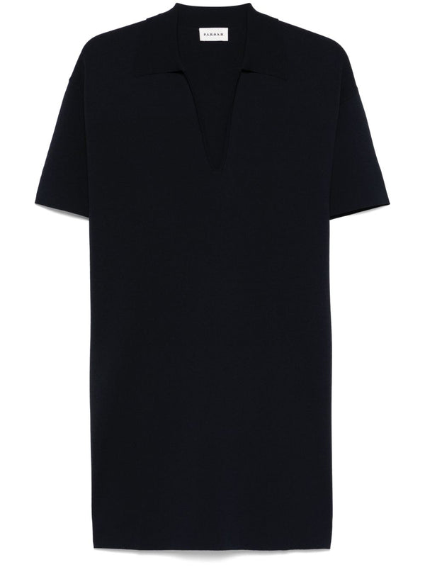 Parosh P.A.R.O.S.H. mini dress with collar detail and V-neckline